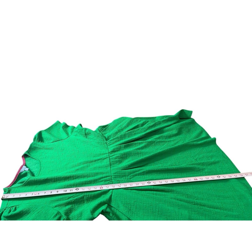 Draper James Kelly Green Short Sleeve Pullover Pocketed Textured Skater Dress 3x - Picture 8 of 15